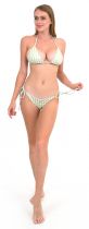 Bas de bikini classique Diamant vichy vert