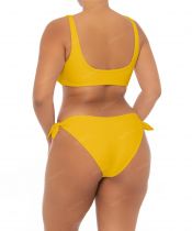 Bas de bikini grande taille jaune