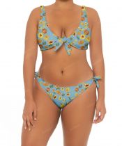 Bas de bikini grande taille jaune