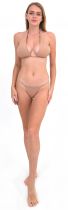 Bas de bikini string beige