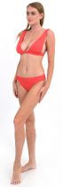 Bas de maillot taille haute Sicile rouge