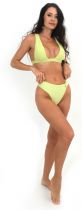 Bas de maillot taille haute Sicile vert