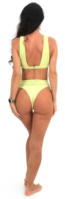 Bas de maillot taille haute Sicile vert