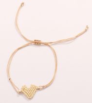 Bracelet coeur beige
