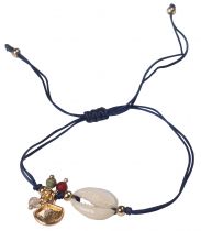 Bracelet coquillage bleu nuit