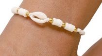 Bracelet de cheville Linnea blanc