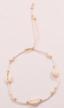 Bracelet de pied Daouya blanc