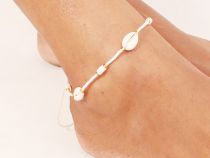 Bracelet de pied Daouya blanc