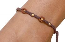 Bracelet de pied Thais marron