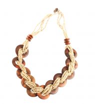 Collier bohême beige