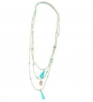 Collier main de Fatma bleu turquoise