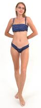 Culotte bikini ondulée Capri marine