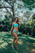 Culotte bikini ondulée Capri turquoise