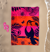 Drap de plage XL tropical forest