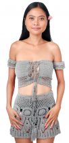 Ensemble crochet gris sexy 