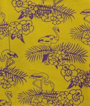 Foulard flamant jaune