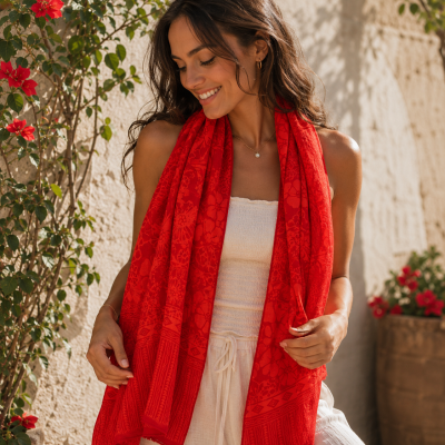 Foulard Miramar rouge