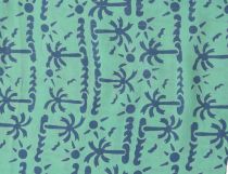 Foulard palmiers vert et bleu