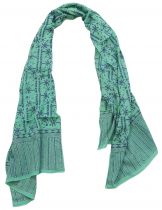 Foulard palmiers vert et bleu