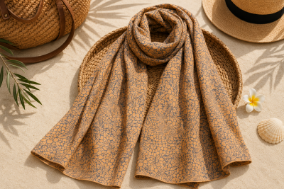 Foulard Paloma saumon