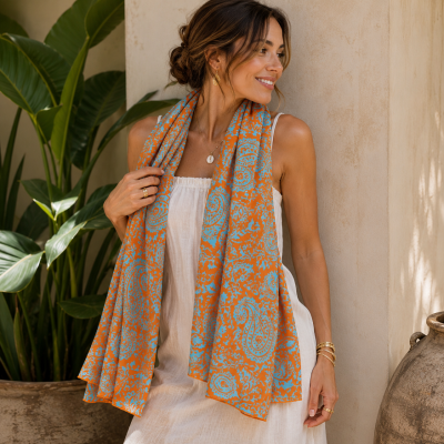 Foulard Pampelonne orange
