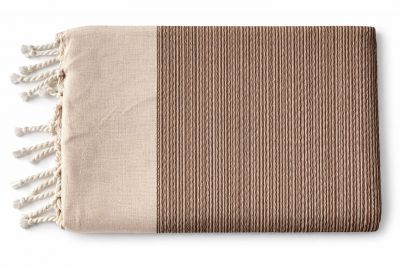 Fouta abeille coton Calanca marron