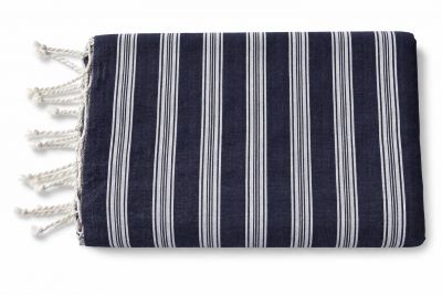 Fouta coton Riva bleu marine