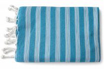 Fouta coton Riva bleu turquoise