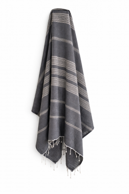 Fouta coton XXL Horizon Gris