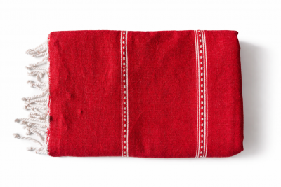 Fouta coton XXL Horizon Rouge