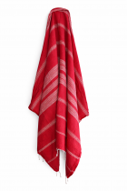Fouta coton XXL Horizon Rouge