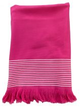 Fouta doublée éponge Paski fuchsia