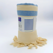 Fouta Fidji &eacute;ponge bleu Royal