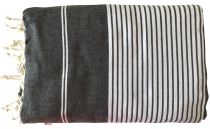 Fouta grande taille blanc et noir