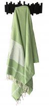 Fouta grande taille blanc et vert clair