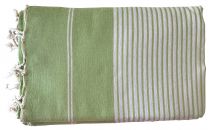 Fouta grande taille blanc et vert clair