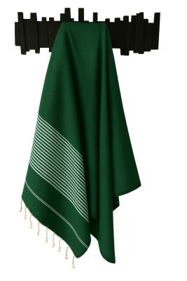 Fouta grande taille blanc et vert