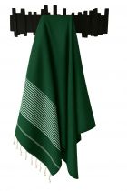 Fouta grande taille blanc et vert