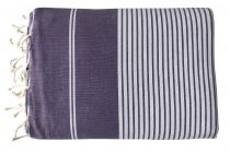 Fouta grande taille blanc et violet