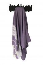 Fouta grande taille blanc et violet