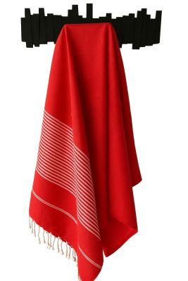 Fouta grande taille rouge Terre dAzur