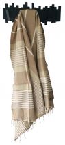 Fouta Mahdia beige et marron