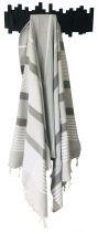 Fouta Mahdia gris et noir