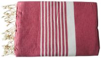 Fouta Mahdia rose et blanc