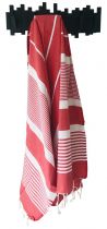 Fouta Mahdia rouge et blanc