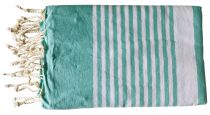 Fouta Mahdia vert et blanc