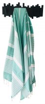 Fouta Mahdia vert et blanc