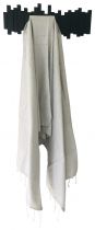 Fouta nid d\'abeille gris clair