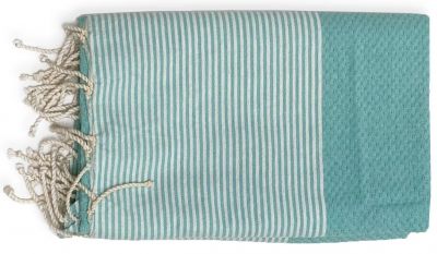 Fouta nid d\'abeille Mikanda aqua