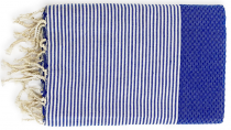 Fouta nid d\'abeille Mikanda bleu royal